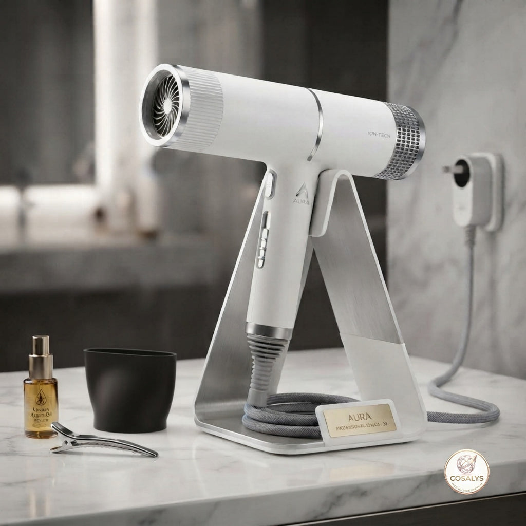 Sèche-cheveux ionique haute vitesse réglable - ionique - 3 embouts 1200W