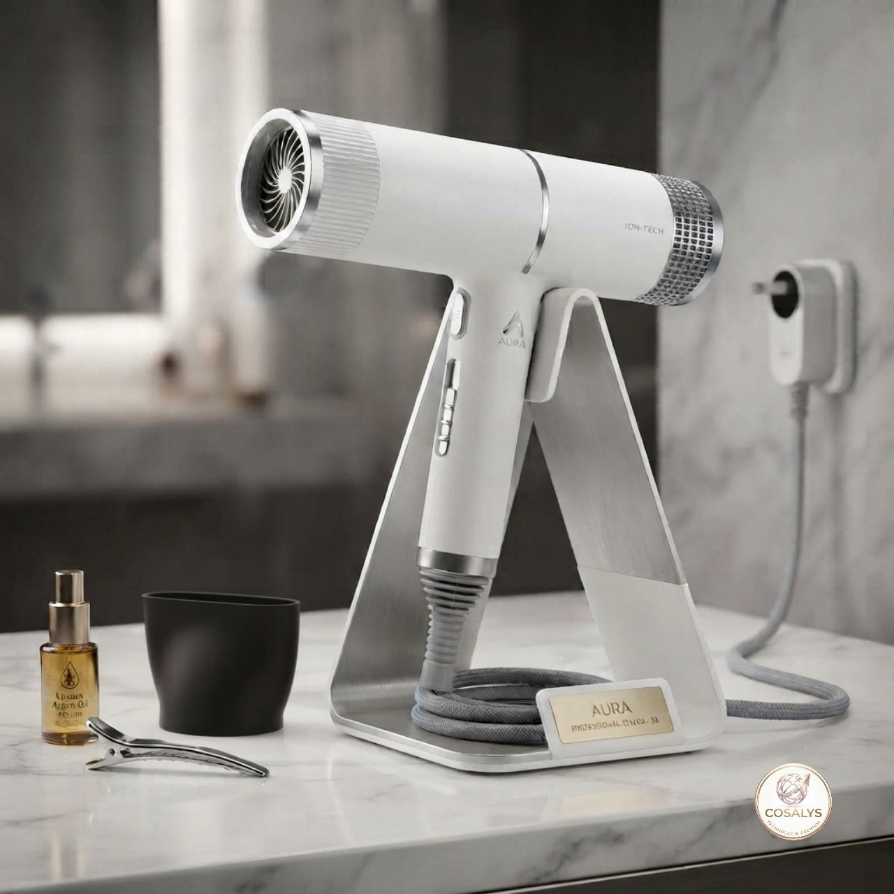 Sèche-cheveux ionique haute vitesse réglable - ionique - 3 embouts 1200W