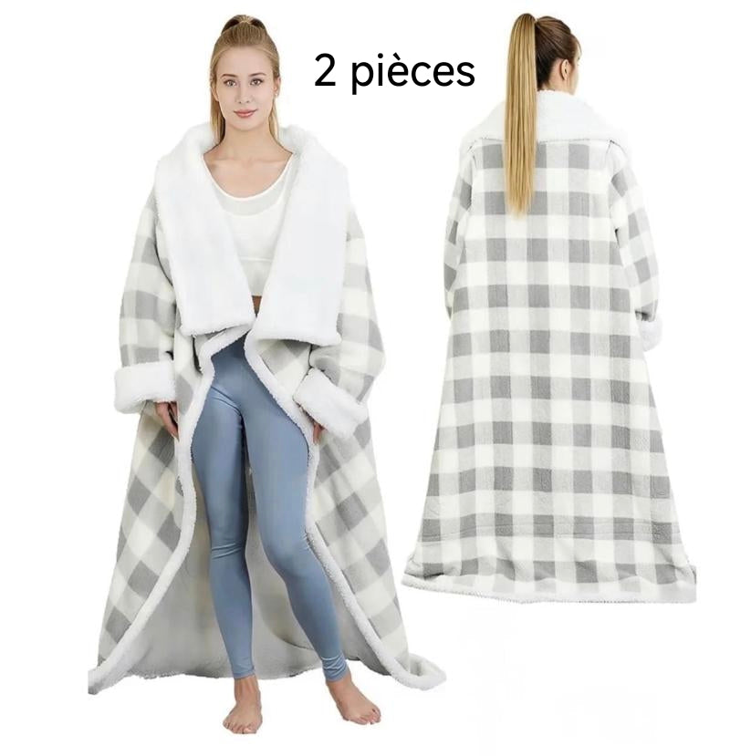 Peignoir plaide ouverture chauffant/chauffante