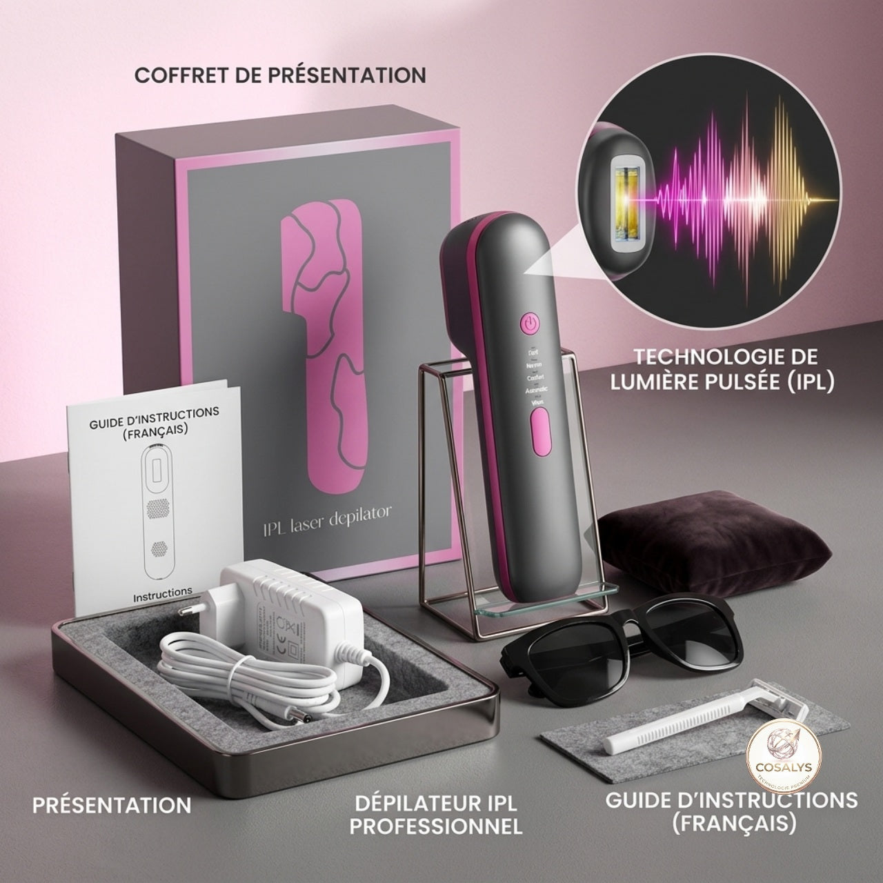 Ėpilation lumière pulsée intense IPL professionnelle - épilateur