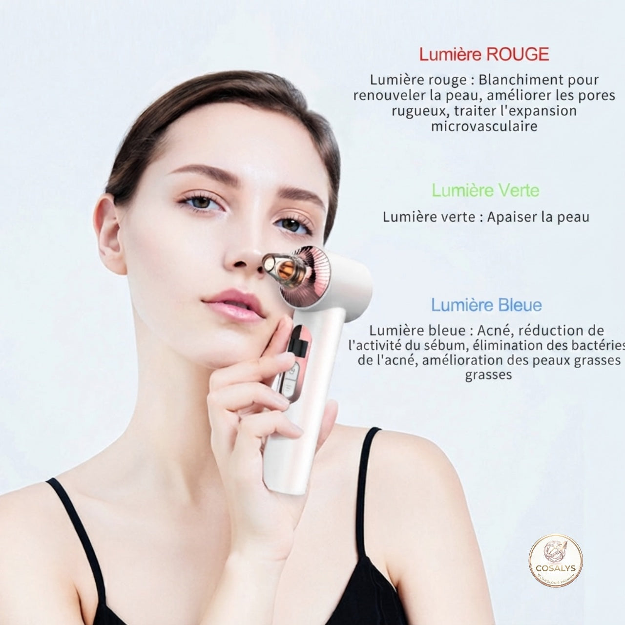 Extracteur de points noirs électrique et aspirateur de pores connecté camera