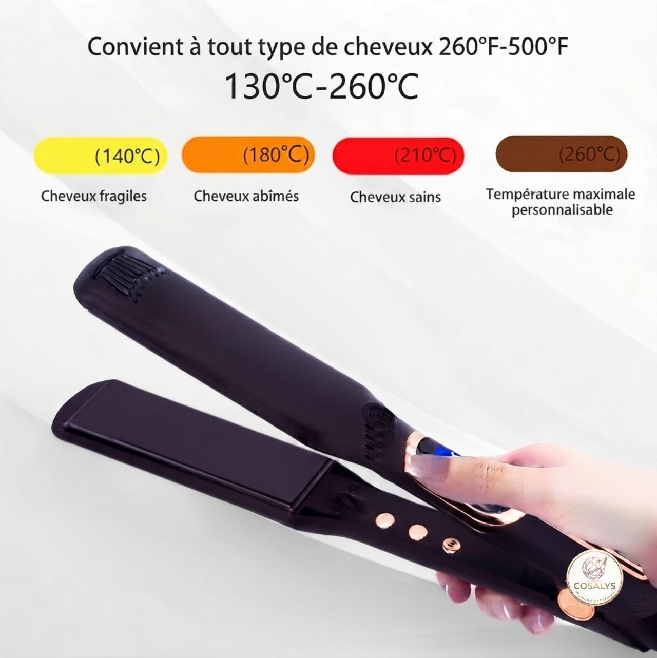 Lisseur styler raide - fer à lisser - professionnel en céramique.