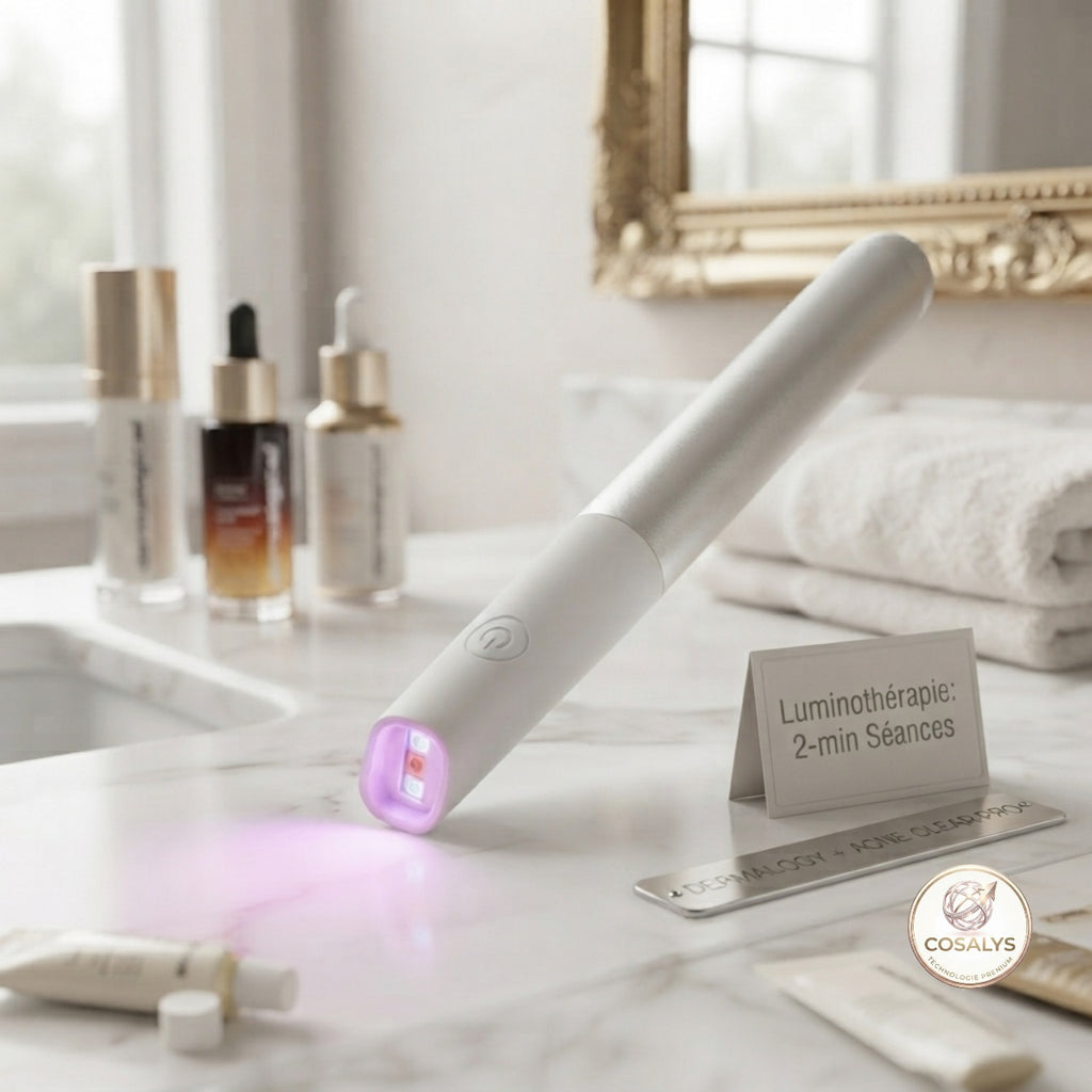 Stylo traitement anti-acné par lumière/luminothérapie et chaleur thérapeutique pour éliminer les boutons - sans fil