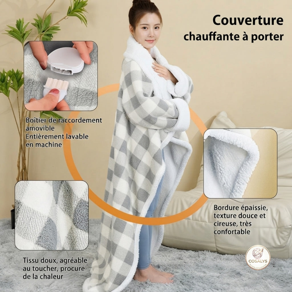 Peignoir plaide ouverture chauffant/chauffante