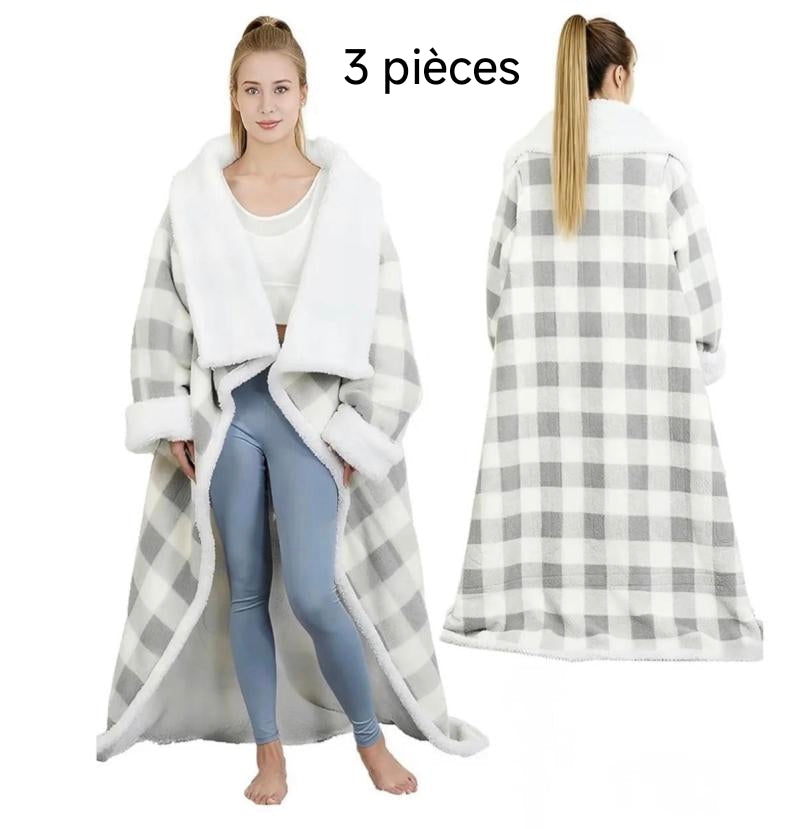 Peignoir plaide ouverture chauffant/chauffante