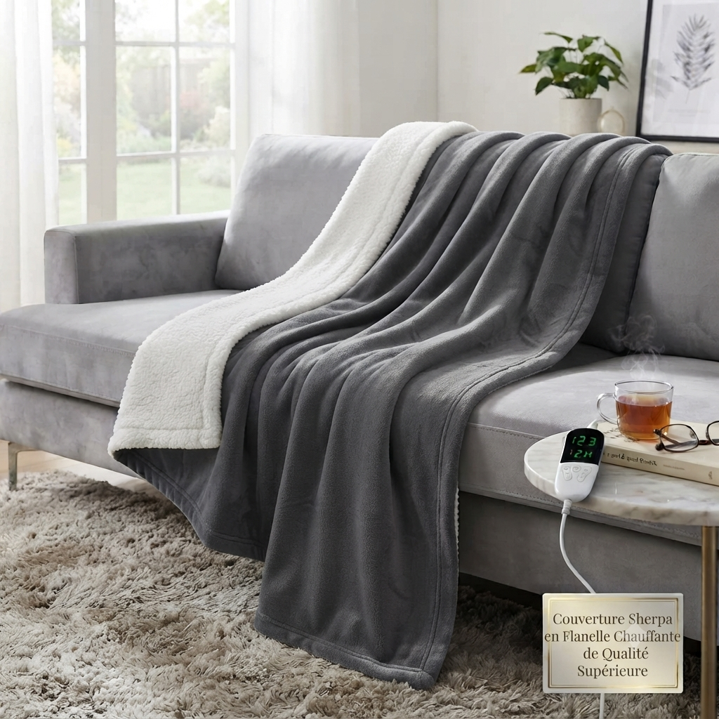 Couverture plaide chauffant/chauffante 130x150/150x180