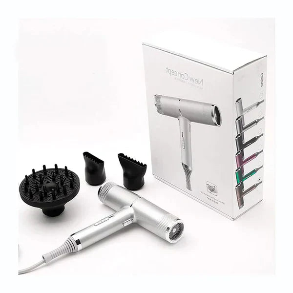 Sèche-cheveux ionique haute vitesse réglable - ionique - 3 embouts 1200W