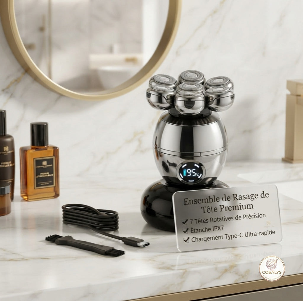 Rasoir électrique crâne et barbe shaver sans fil étanche IPX7